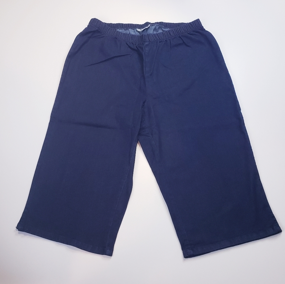 Woman within plus size blue capri jeans